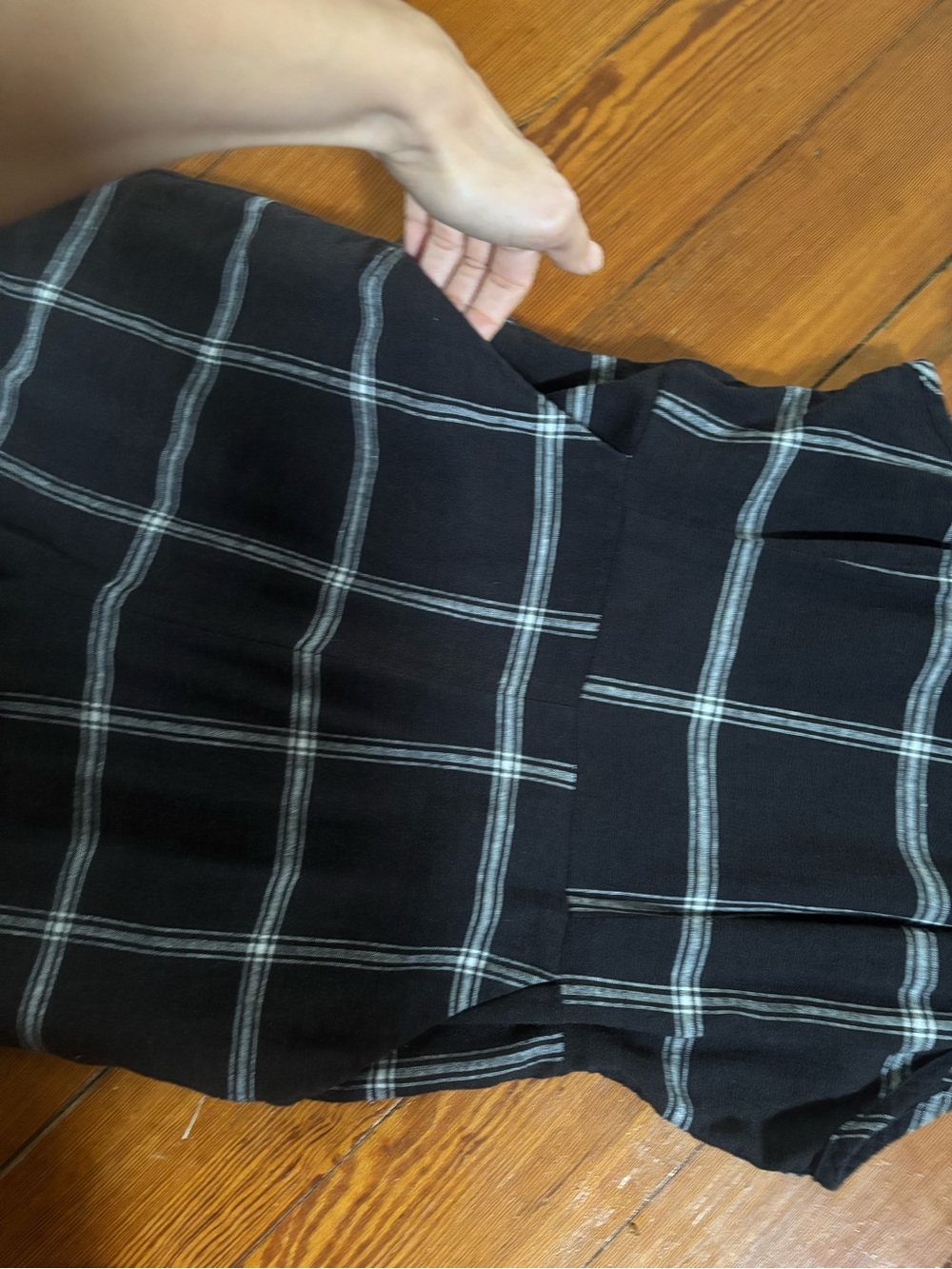 Urban Outfitters Black Jumpsuit with White Windowpane Check - Picture 3 of 8